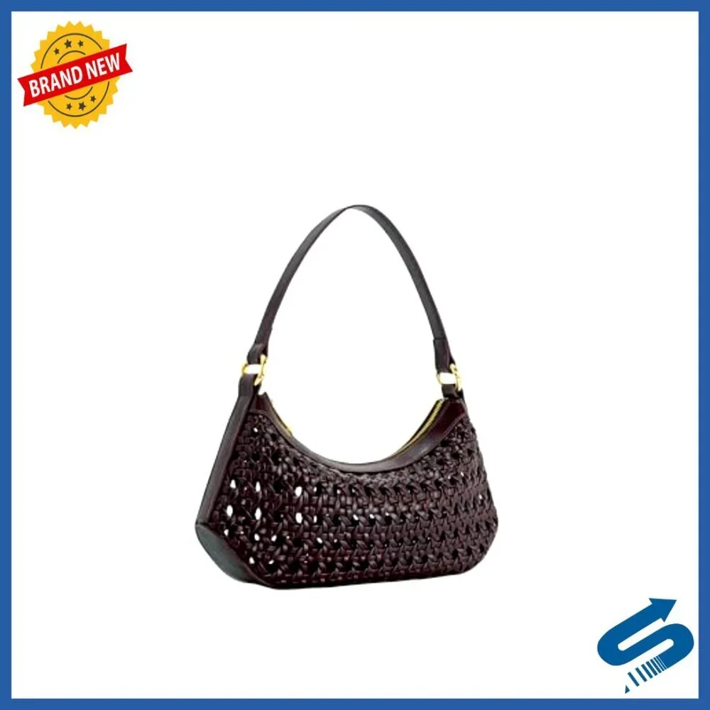 Vegan Leather Shoulder Bag Chic Minimal Crossbody Detachable Strap Elegant